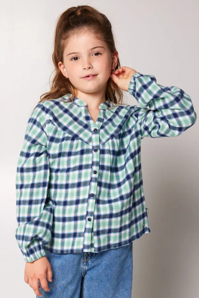 Store AmericaToday Blouse Beck jr lightgreen/blue