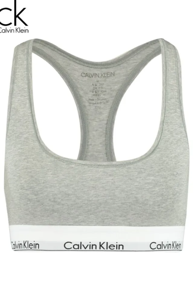 Outlet CalvinKlein Bralette Calvin Klein Modern cotton Greymelange