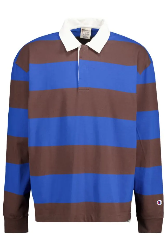 Clearance Champion gestreepte Polo Blue/brown