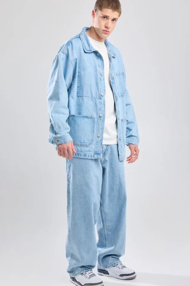 Best Sale Dr.Denim Jas Niko Worker Jacket Lightblue