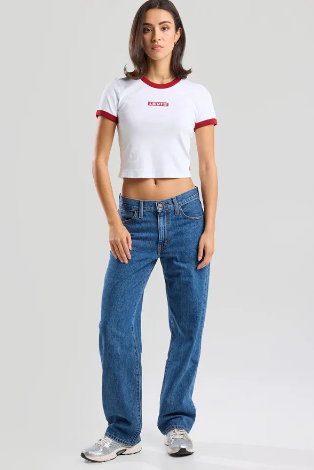 Clearance LeviStrauss Levis Rib ringer tee White