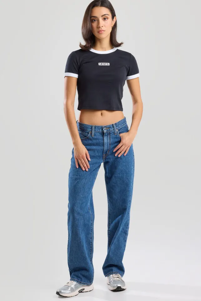 Discount LeviStrauss Levis Rib ringer tee Black