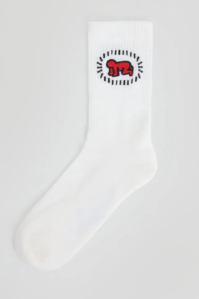 Cheap AmericaToday Socks KH White/red