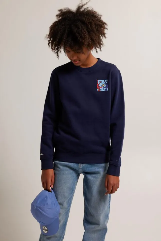 Best AmericaToday Sweater Stuart crew JR Darkblue